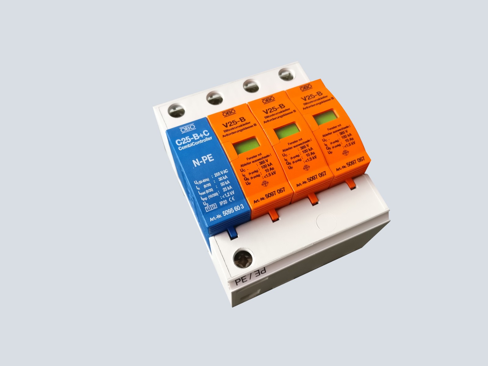OBO防雷器v20-c/3+npe、避雷器、电涌保护器、浪涌保护器